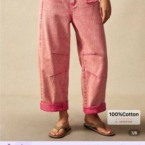 SHEIN Pink Boyfriend Jeans